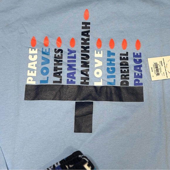 “Jammies for Families” Hanukkah pj set,knit top/fleece bottoms-adult size M-NEW - Picture 8 of 14